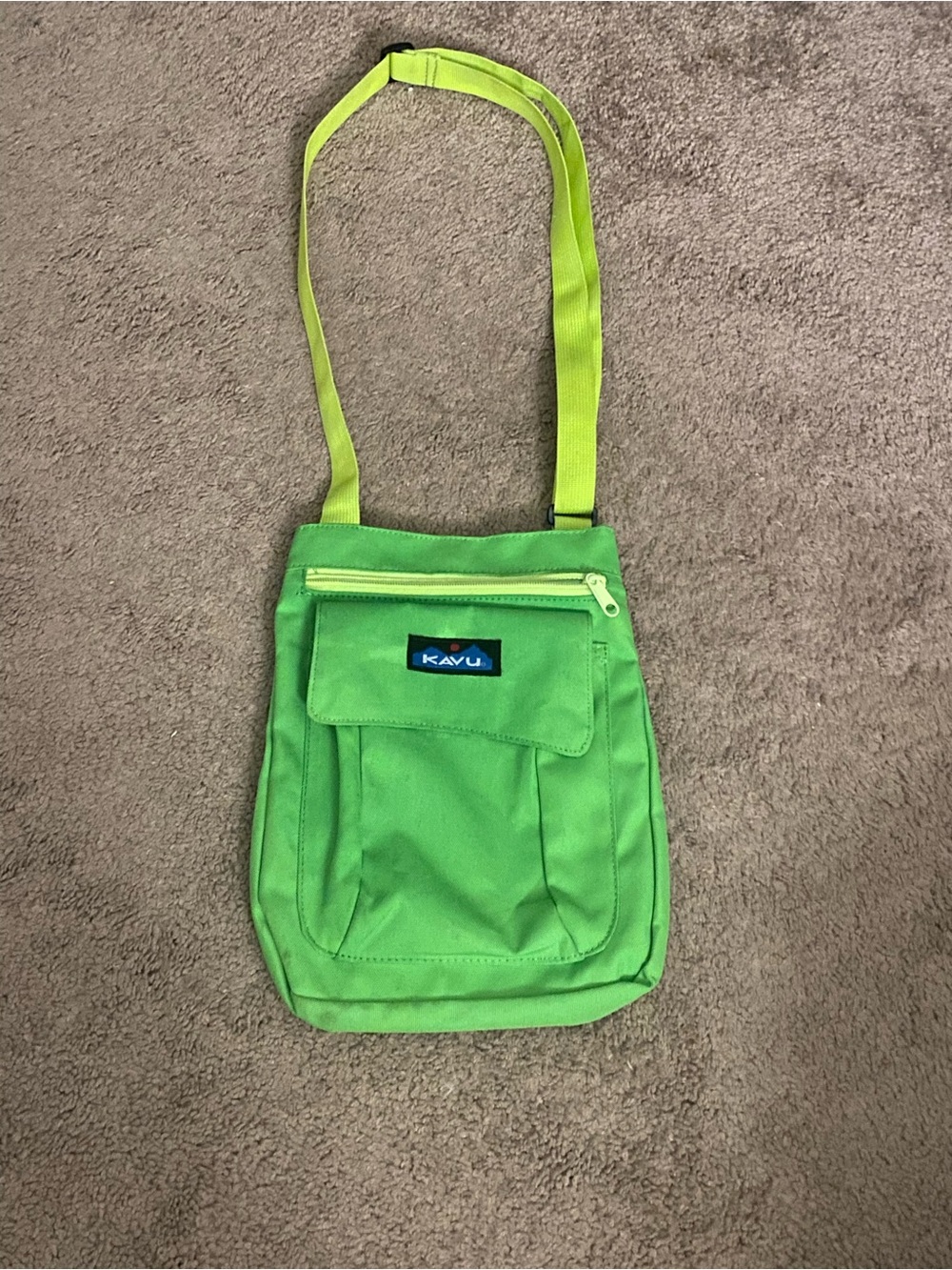 Kavu Lime Green Crossbody Shoulder Bag
